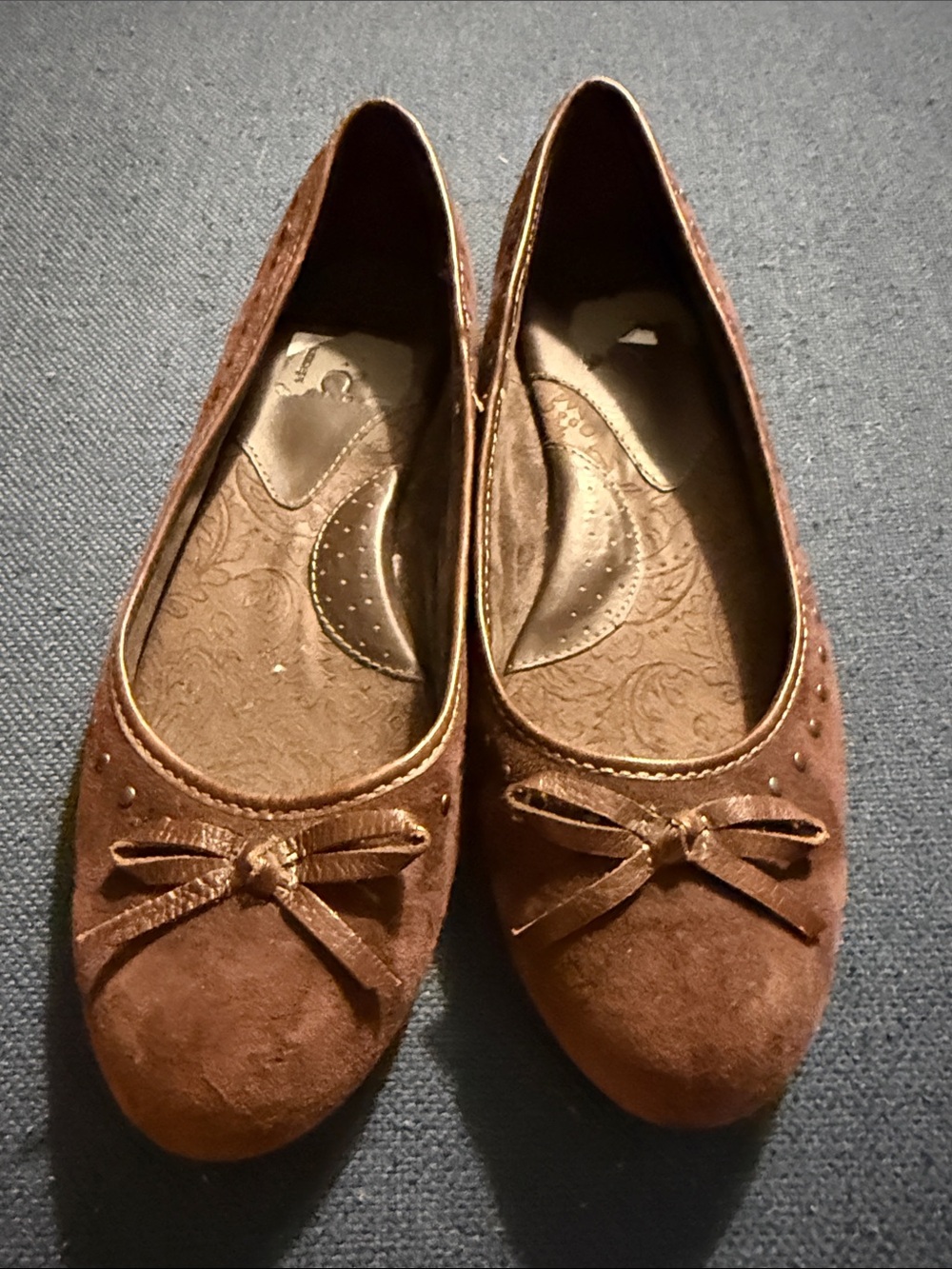 BOC Comfort Suede Ballet Flats in Brown